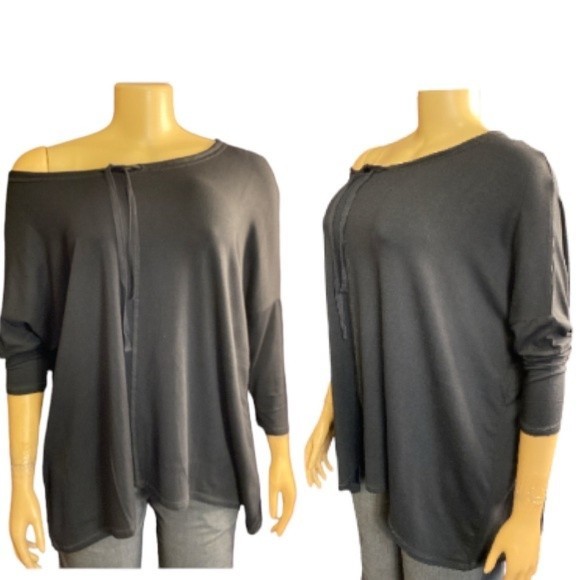 Margaritaville Drop Shoulder top dolman sleeves drawstring round neck  XS-S - Picture 2 of 14